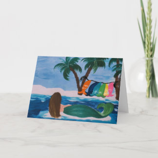 Cartão de Saudação de Sereia para o Dia da Seca