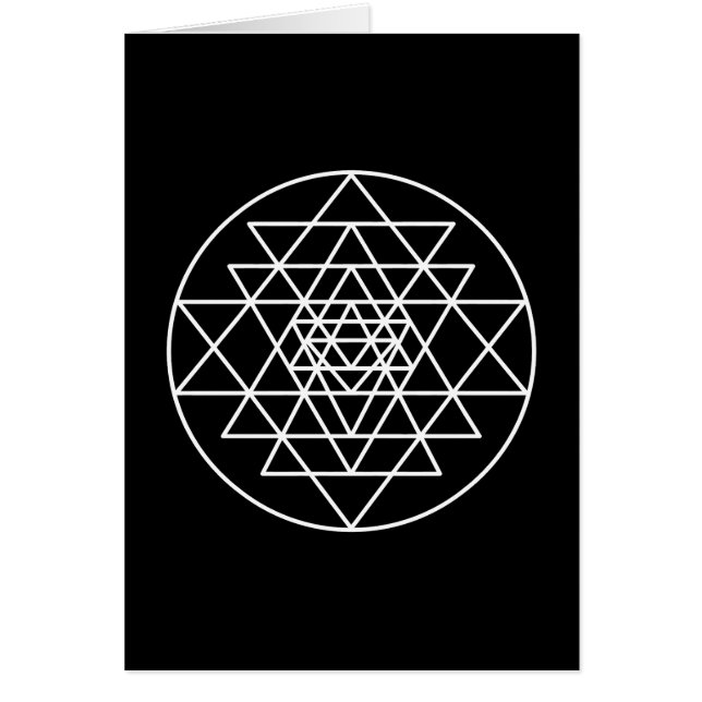 Cartão de Saudação de Sri Yantra (Frente)