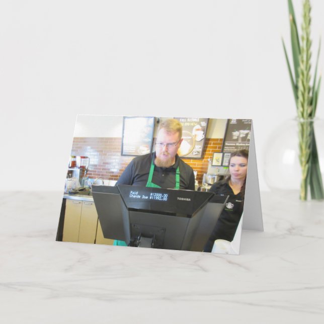 Cartão de Saudação de Tempo do Café (Frente)