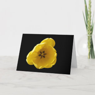 Cartão de Saudação de Tulipa Amarelo