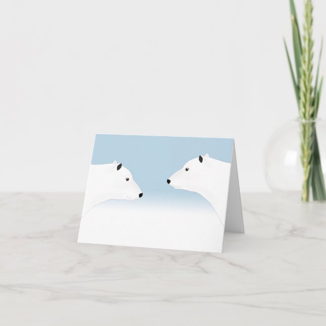 Cartão de Saudação de Ursos Polares (Frente)