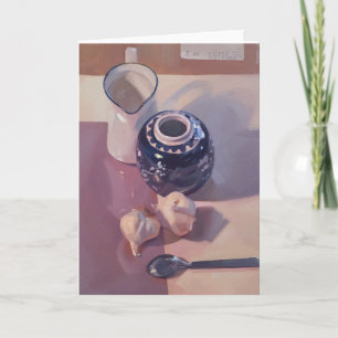 Cartão de saudação de vazio, arte original de Sara