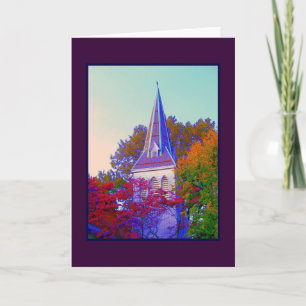 Cartão de saudação de Vazio "Autumn Steeple"