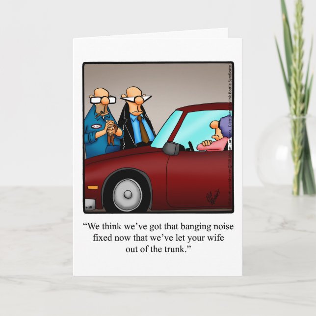 Cartão de saudação de Vazio de humor com amor e Ca (Frente)