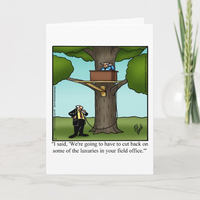 Cartão de Saudação de Vazio Humor no Local de Trab (Frente)