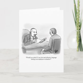 Cartão de Saudação de Vazio Humor para Funcionário