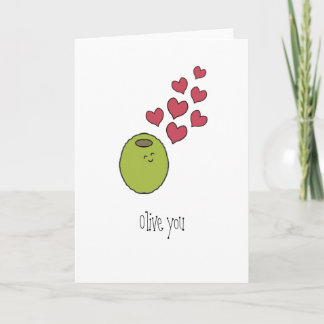 Cartão de Saudação de Vazio "Olive You"