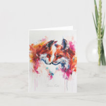 Cartão de saudação de Vazio Pintado para Raposas