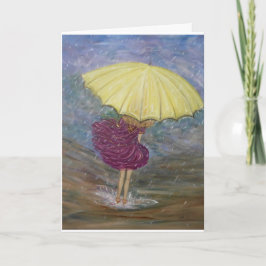 Cartão de saudação de Vazio "Rain-dance"