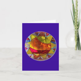 Cartão de saudação de vidro colorido