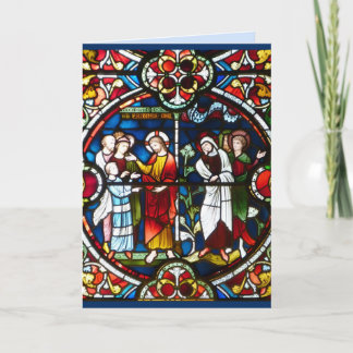 cartão de saudação de vidro colorido jesus