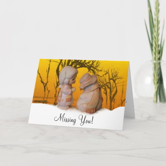 Cartão de Saudação de Vontade de Natal (Frente)