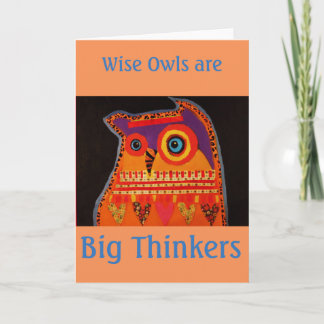Cartão de Saudação de Wise Owl