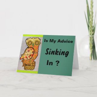 Cartão de Saudação de Wise Owl