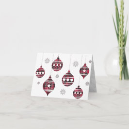 Cartão de Saudação de Xadrez Vermelha Buffalo