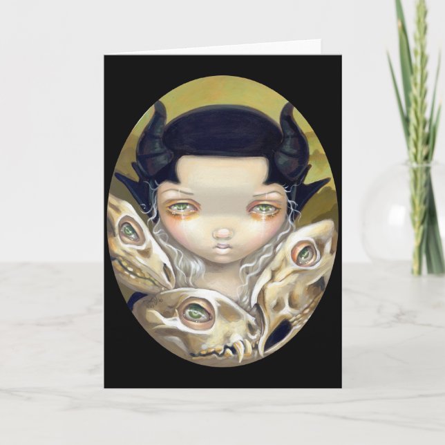 Cartão de saudação "Delicar Ossos" (Frente)