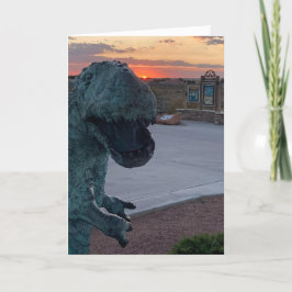 cartão de saudação dinossauro