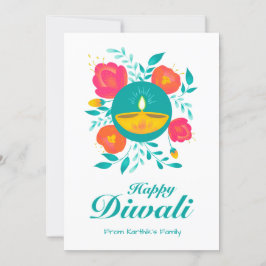 cartão de saudação Diwali personalizado