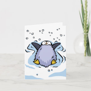 Cartão de saudação do Anjo da Neve do Pintinho Pin