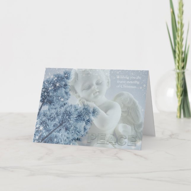 Cartão de Saudação do Anjo da Paz de Natal (Frente)