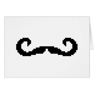 Cartão de saudação do bigode com barra de mão de 8