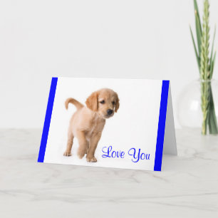 Cartão de Saudação do Cachorro Filhote Retriever D