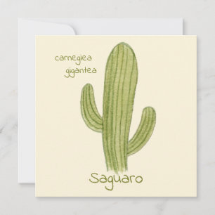 Cartão de saudação do cacto Saguaro