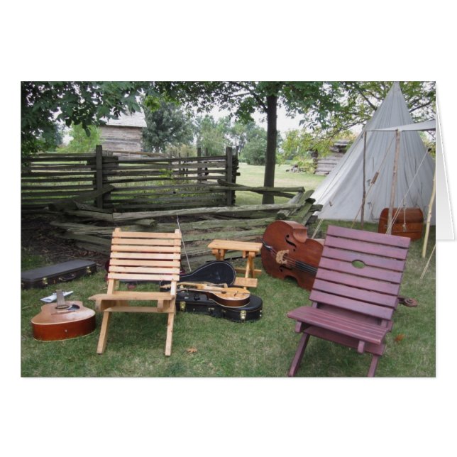 Cartão de Saudação do Campo de Banda Musical (Frente Horizontal)