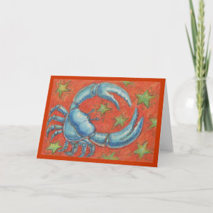 Cartão de saudação do Cancer Zodiac
