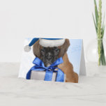 Cartão de saudação do cão Boxer de Natal<br><div class="desc">Cartão de saudação do cão Boxer de Natal</div>