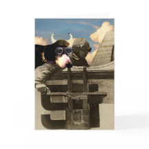 Cartão de saudação do cão voador