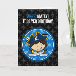 Cartão de Saudação do Capitão Pirata