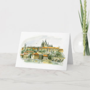 Cartão de saudação do Castelo de Praga