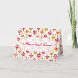 Cartão de Saudação do Coração do Namorados Retroat