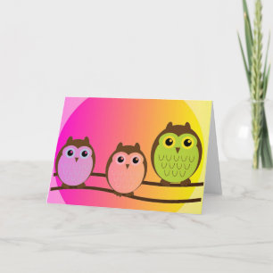 Cartão de Saudação do Coruja