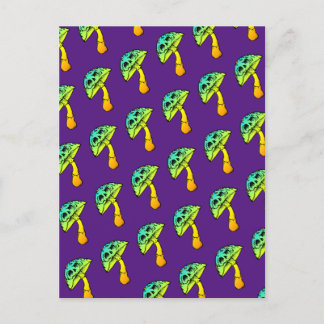 cartão de saudação do crânio de cogumelo