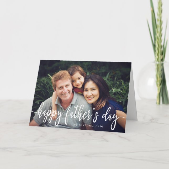 Cartão de Saudação do Dia de os pais de Fotografia (Frente)