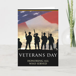 Cartão de Saudação do Dia de Veterano dos EUA