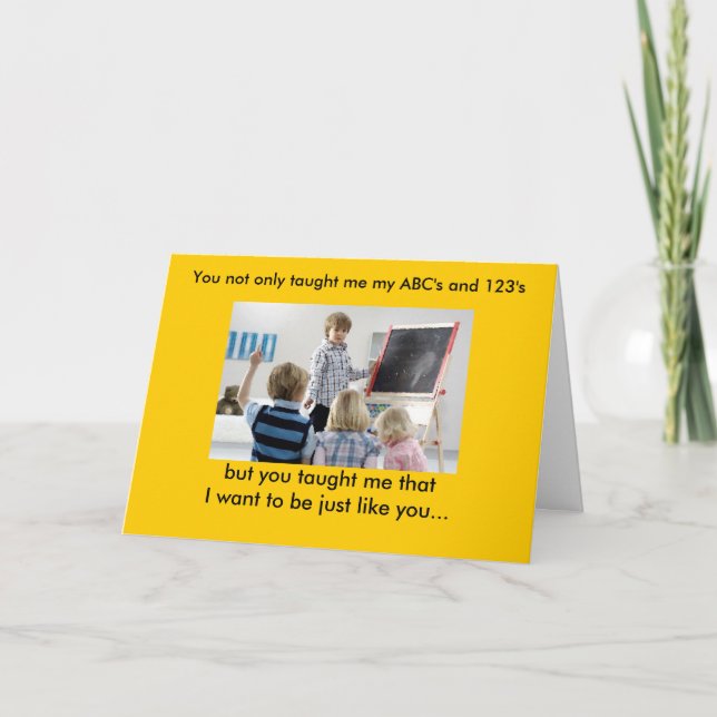 Cartão de Saudação do Dia do Professor 4 (Frente)