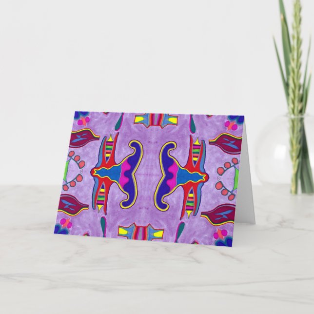 Cartão de Saudação do Dragão Roxo (Frente)