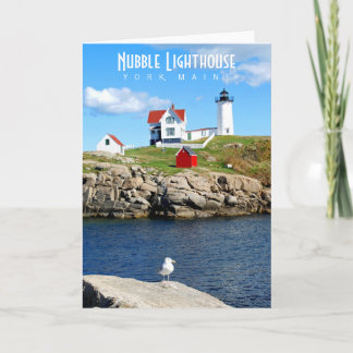 Cartão de Saudação do Farol de Nubble