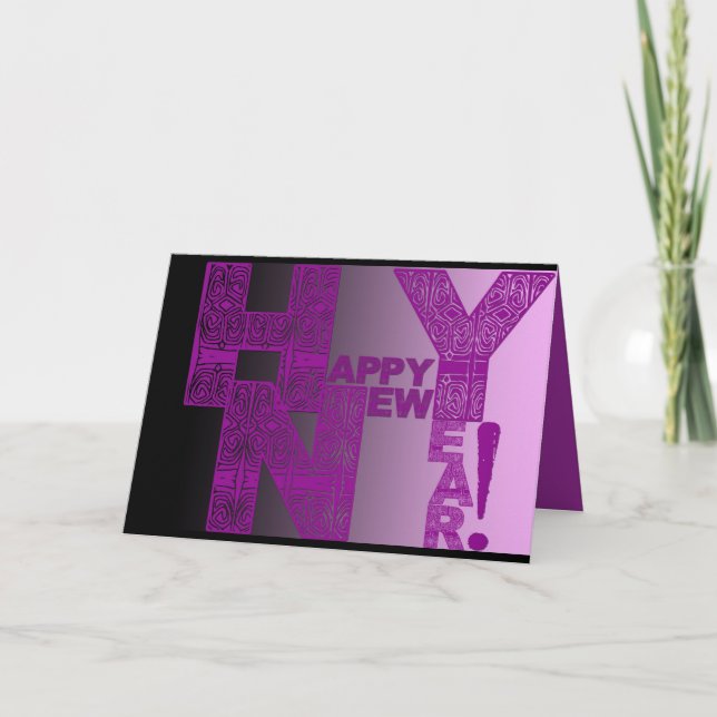 Cartão de saudação do Feliz ano novo 2019 (Frente)