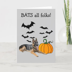Cartão de Saudação do german shepherd Halloween