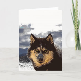 Cartão de Saudação do Husky Siberiano