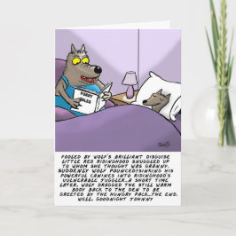 Cartão de Saudação do Lobo Engraçado