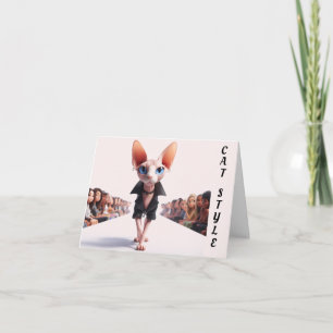 Cartão de Saudação do Modelo de Pista Sphynx