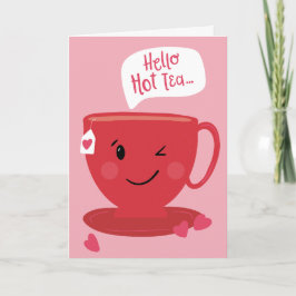 Cartão de Saudação do Namorados do Hot Tea Punny