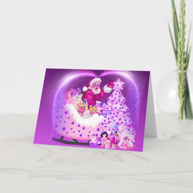 Cartão de Saudação do Oferta de Papais noeis de Na (Frente)