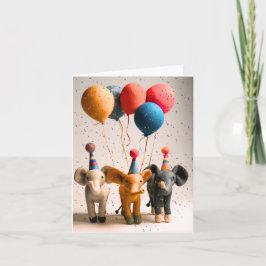 Cartão de Saudação do Partido Elefante Feliz