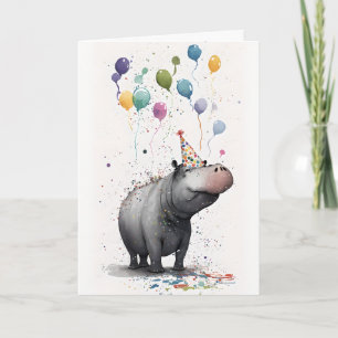Cartão de Saudação do Partido Hippo